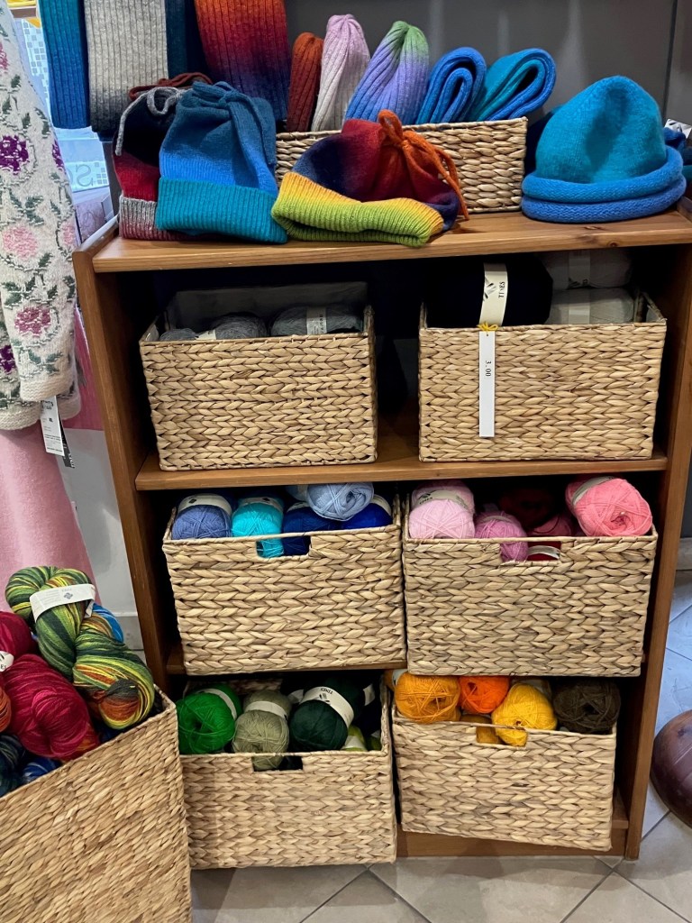 The display of wool.