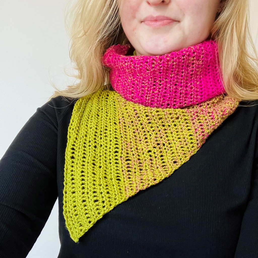 Angled view of scarf